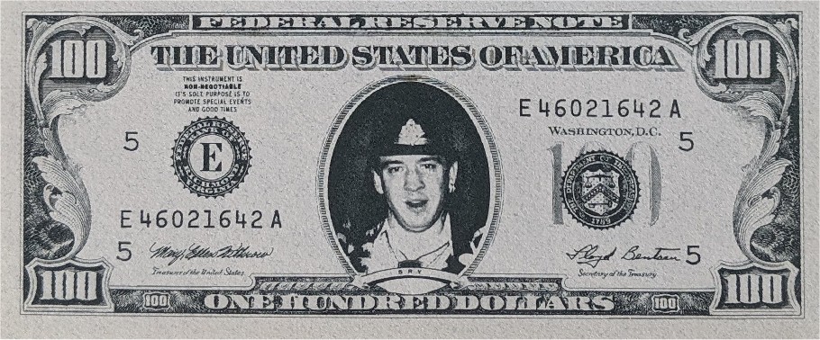Stevie Ray Vaughan 100 Dollar Bill
