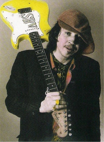 Stevie Ray Vaughan with Yellow Stratocaster