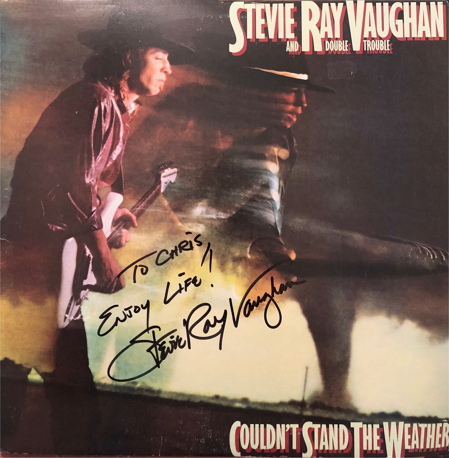 Stevie Ray Vaughan Signed Couldn't Stand the Weather LP