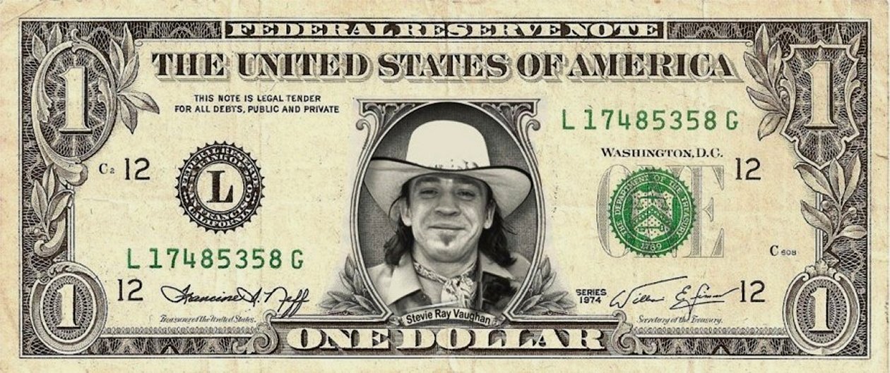 Stevie Ray Vaughan Dollar Bill