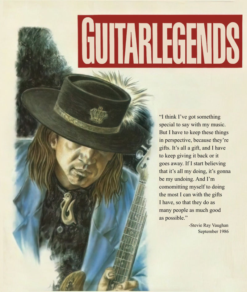 Stevie Ray Vaughan Guitar Legends Poster