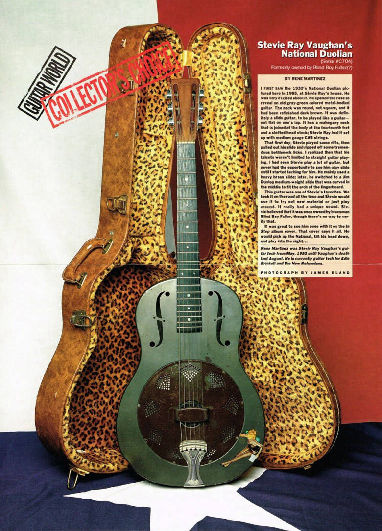 Stevie Ray Vaughan Guitar World Poster
