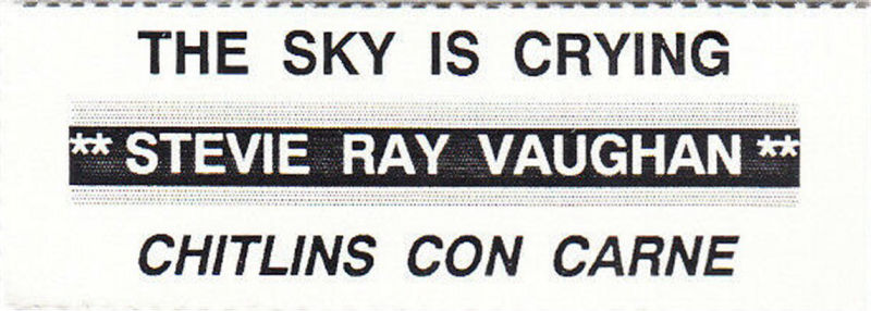 Stevie Ray Vaughan Jukebox Label
