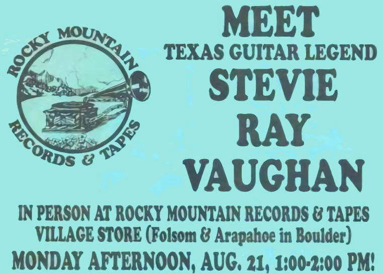 Flyer to meet Stevie Ray Vaughan