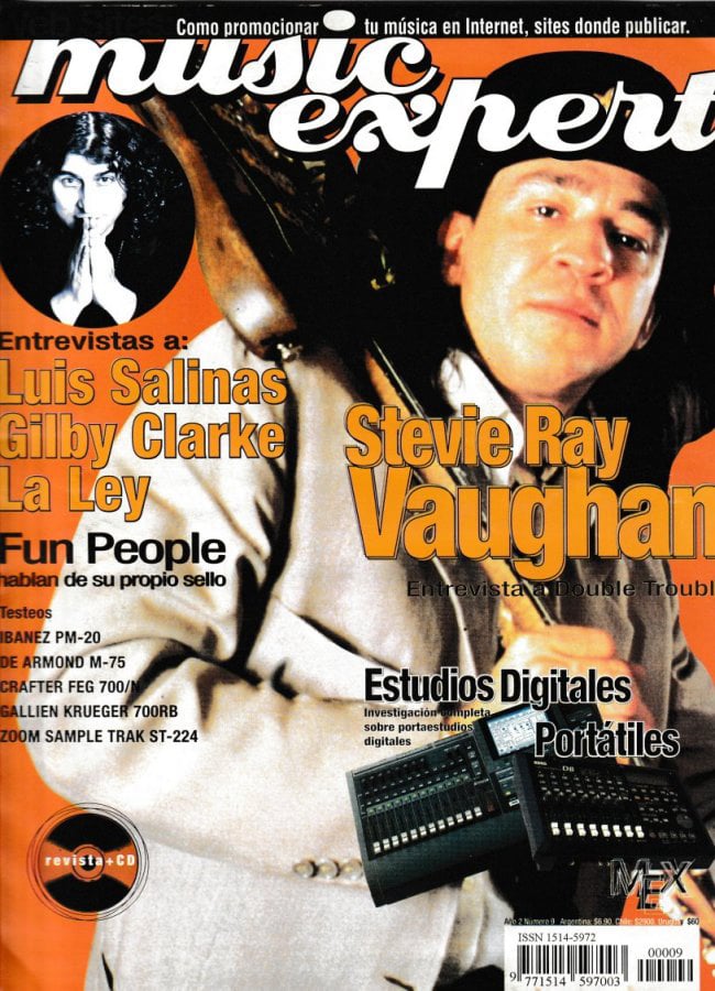 Stevie Ray Vaughan in Music Expert Magazine