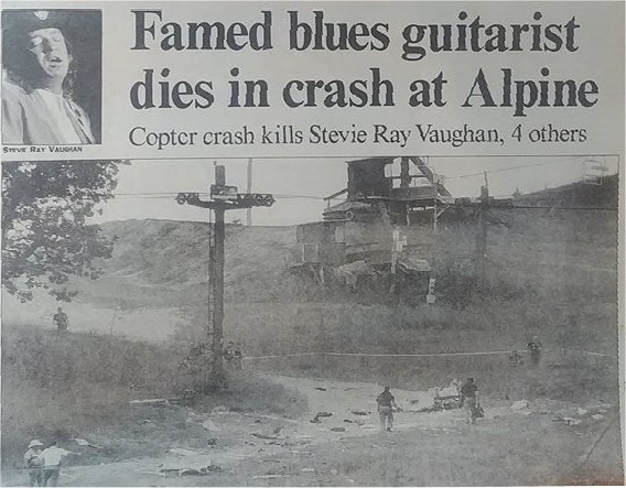 Stevie Ray Vaughan Death Newspaper Report