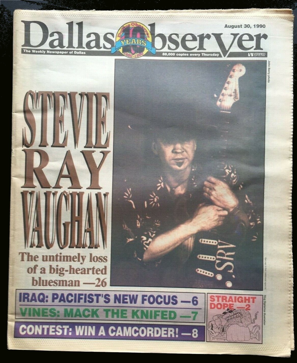 Stevie Ray Vaughan Dallas Observer Obituary