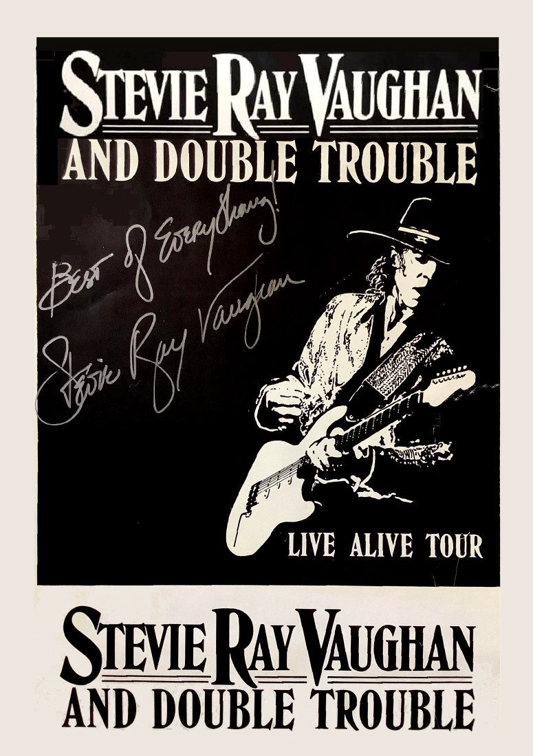 Stevie Ray Vaughan Autographed Tour Poster