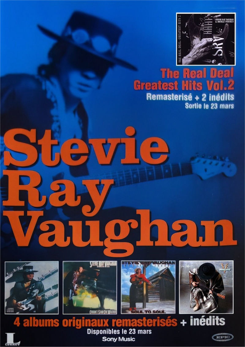 Stevie Ray Vaughan Remasters French Poster Advertisement