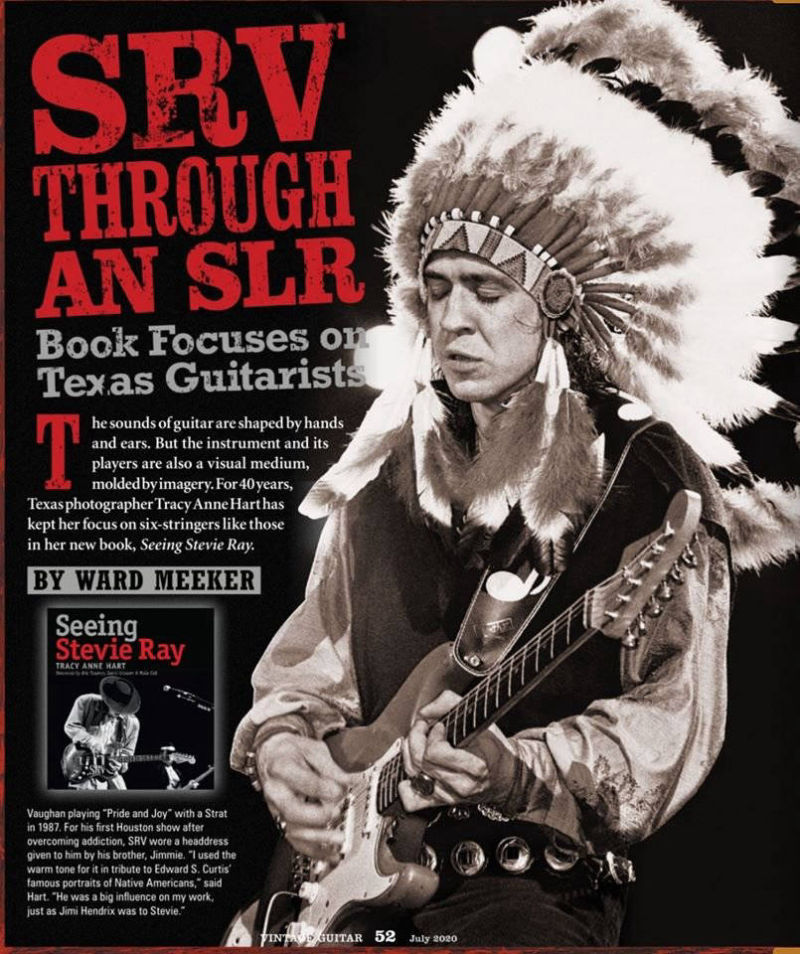 Vintage Guitar Magazine advert for the book Seeing Stevie Ray