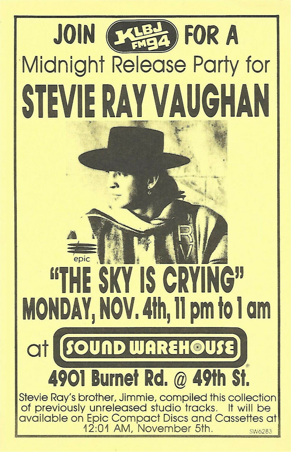 The Sky is Crying Release Advert