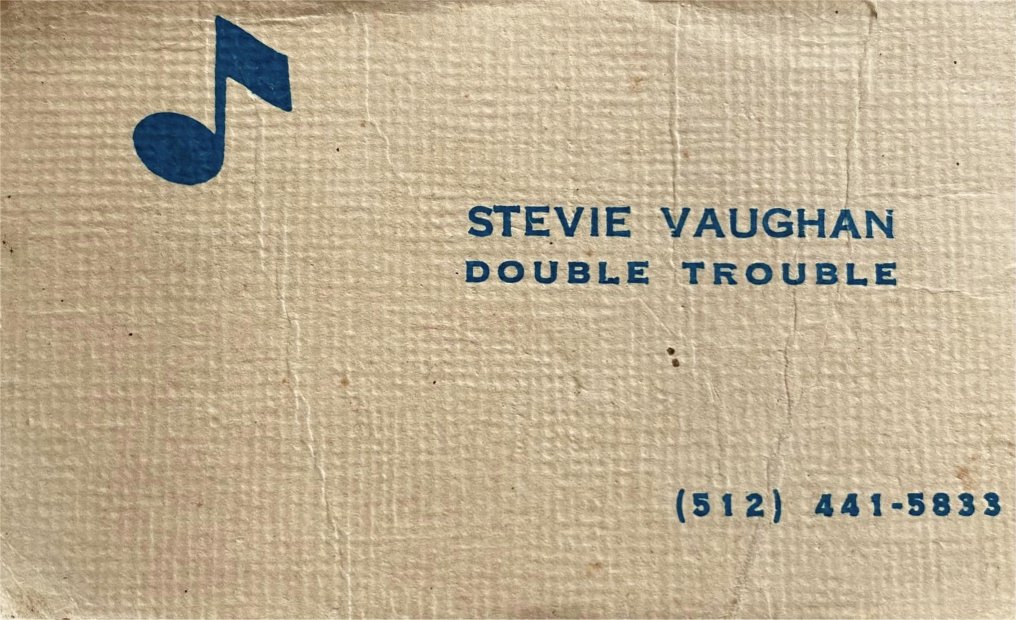 Stevie Ray Vaughan Business Card