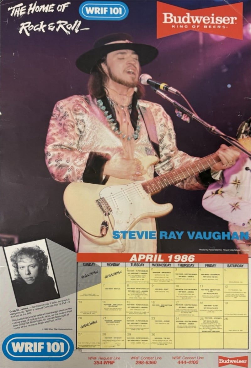 WRIF 101 Radio Station Calendar