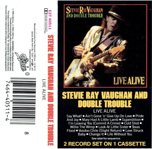 Stevie Ray Vaughan - Live Alive Cassette