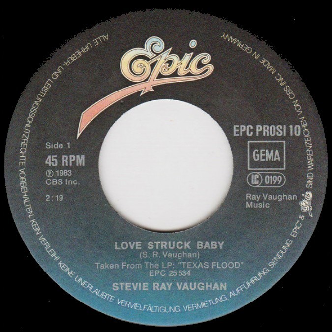 Stevie Ray Vaughan - Love Struck Baby German Promo