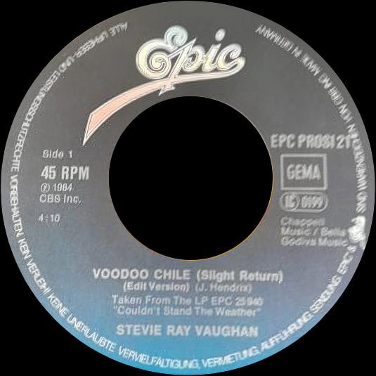 Voodoo Chile (Edit) 1984 German 7 inch Promo