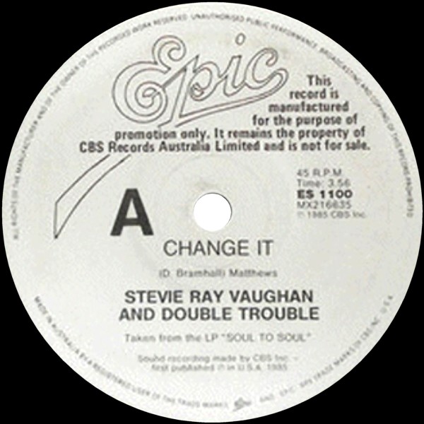 Stevie Ray Vaughan - Change It AUSL Promo