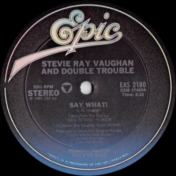 Stevie Ray Vaughan - Look at Little Sister US 12 inch Promo