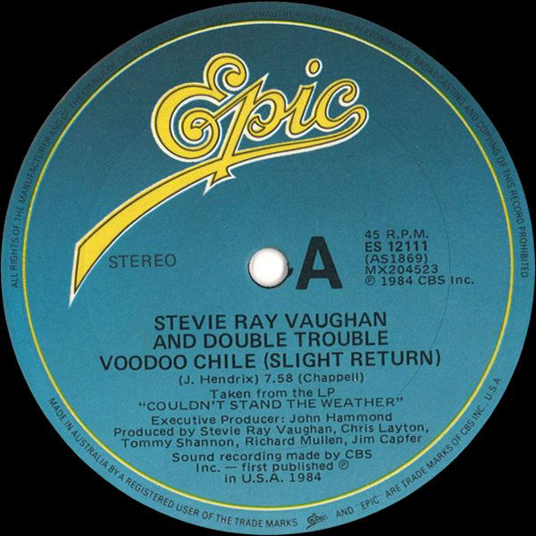 Stevie Ray Vaughan - Voodoo Chile Australian Promo