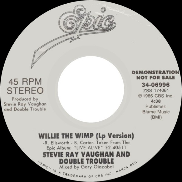 Stevie Ray Vaughan - Willie the Wimp US Promo
