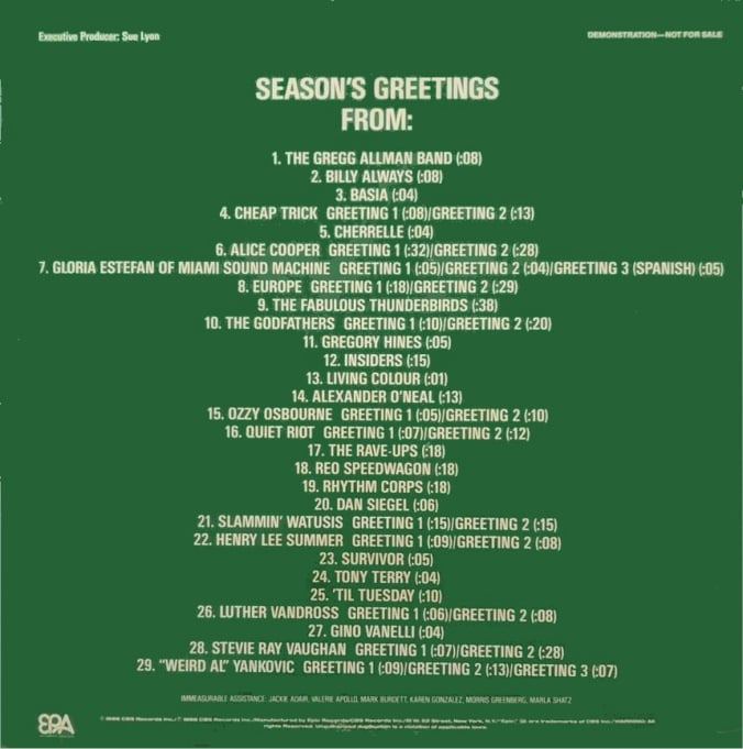 Stevie Ray Vaughan - Holiday Greetings from Epic