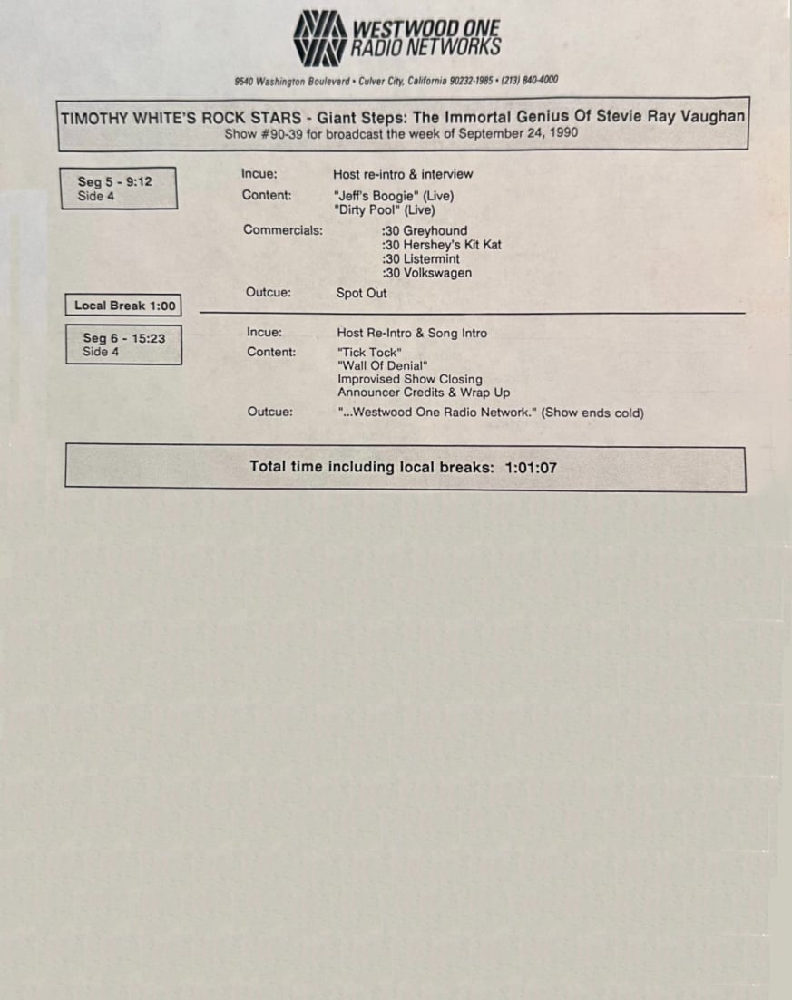 Stevie Ray Vaughan - Immortal Genius Radio Show