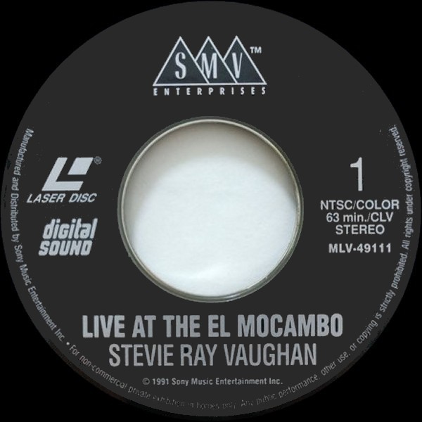 Stevie Ray Vaughan - Live at the El Mocambo US LaserDisc