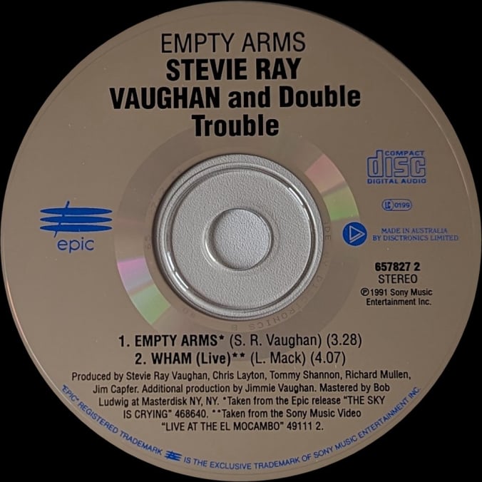 Stevie Ray Vaughan - Empty Arms Australian Promo