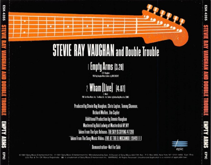Stevie Ray Vaughan - Empty Arms US Promo
