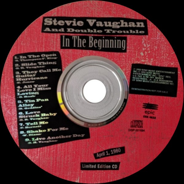 Stevie Ray Vaughan - In the Beginning US Promo