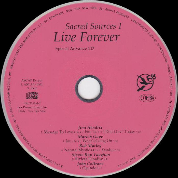 Stevie Ray Vaughan - Sacred Sources - Live Forever US Promo