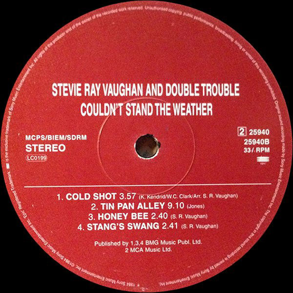 Stevie Ray Vaughan - Couldn't Stand the Weather Absolute Analogue