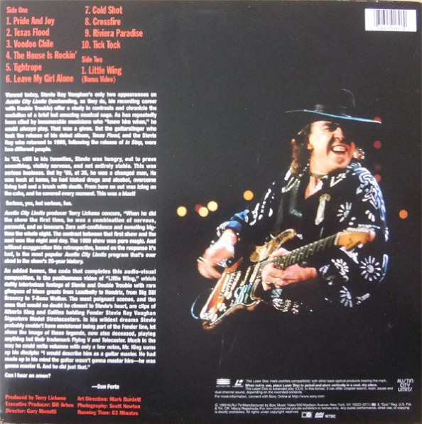 Stevie Ray Vaughan - Live from Austin, Texas US LaserDisc
