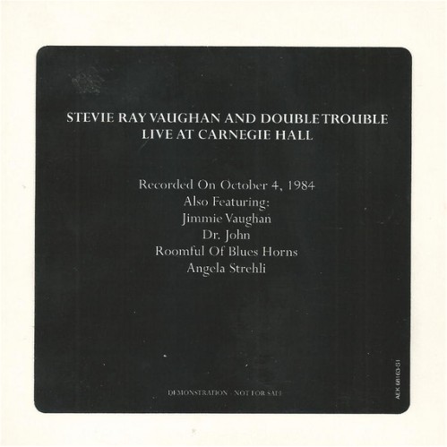 Stevie Ray Vaughan - Live at Carnegie Hall US Promo