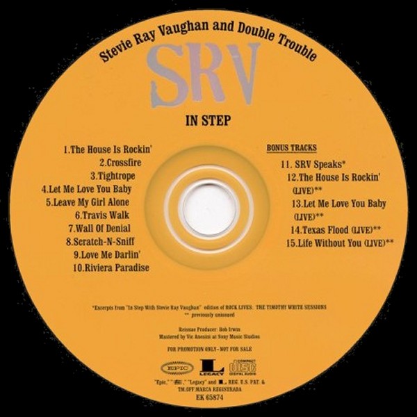 Stevie Ray Vaughan - In Step US Promo