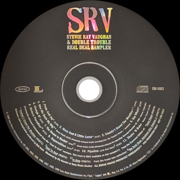 Stevie Ray Vaughan - The Real Deal Sampler US Promo