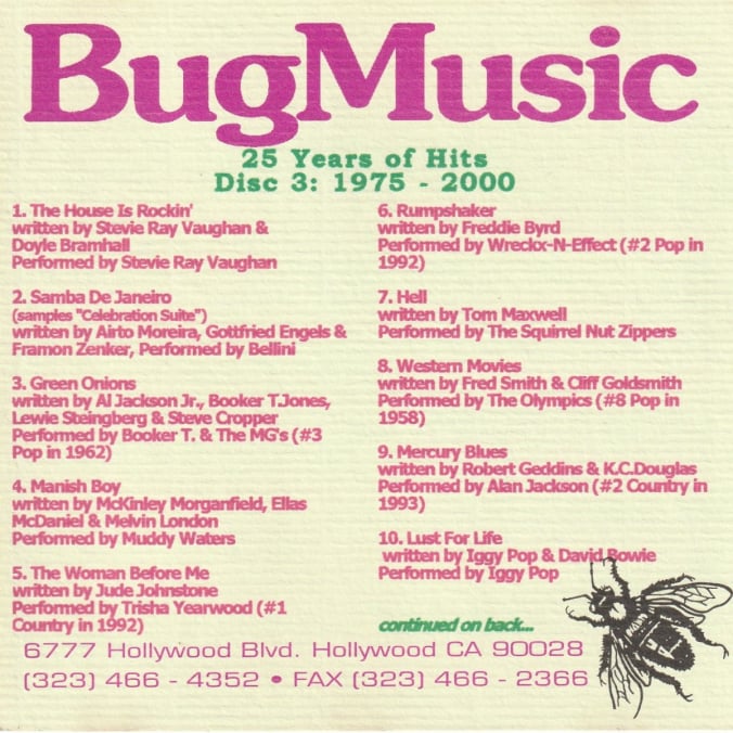 Stevie Ray Vaughan Bug Music 25 Years of Hits