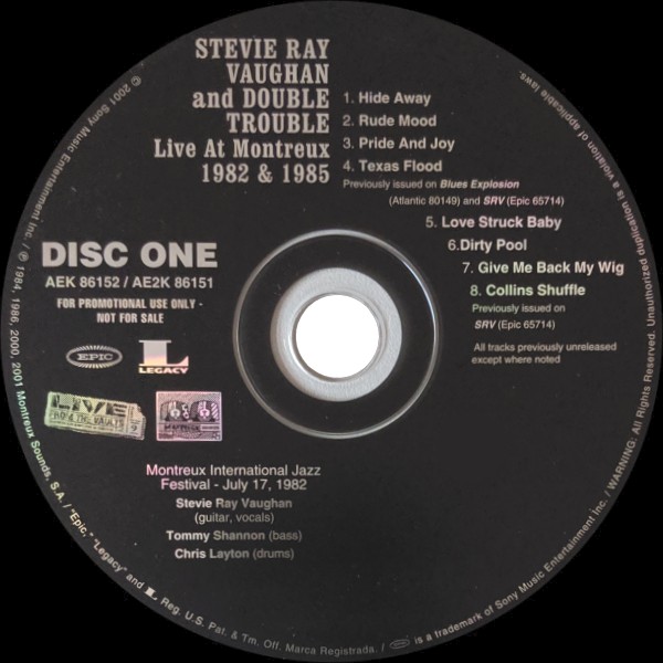 Stevie Ray Vaughan - Live at Montreux US Promo
