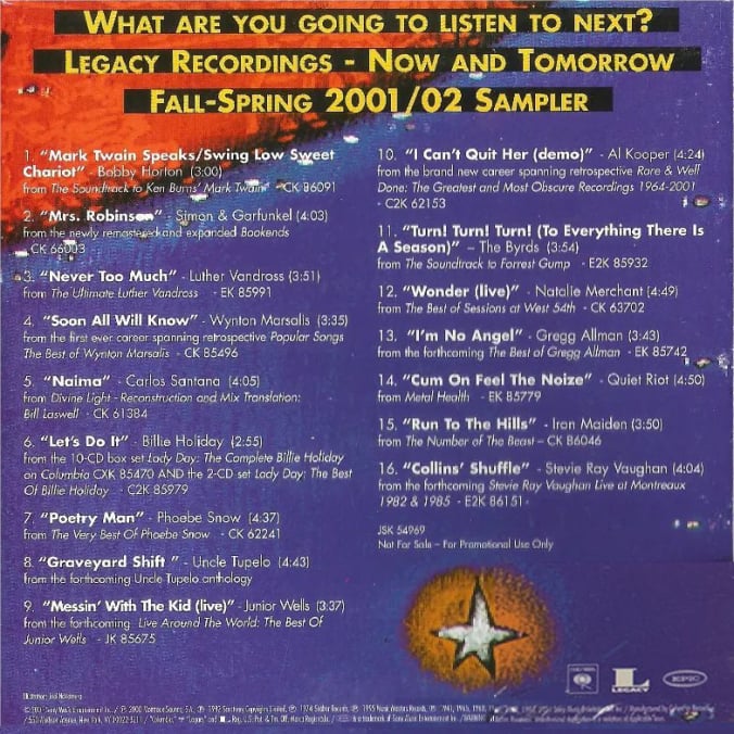 Stevie Ray Vaughan - Now and Tomorrow CD Promo