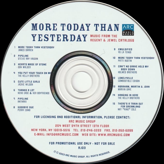 Stevie Ray Vaughan - More Today than Yesterday US Promo CD