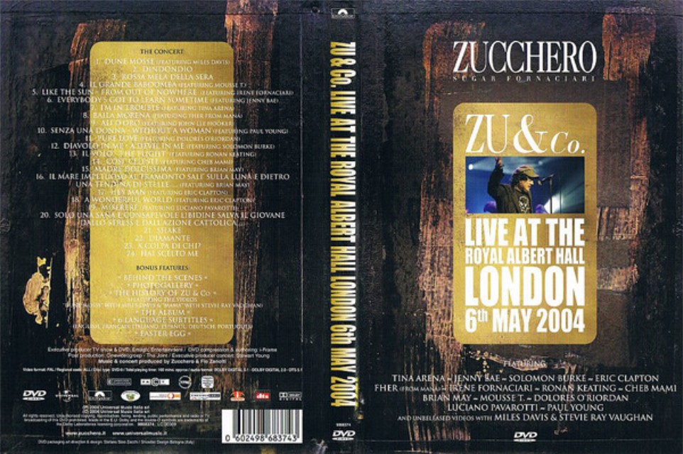 Zucchero Live at the Albert Hall DVD