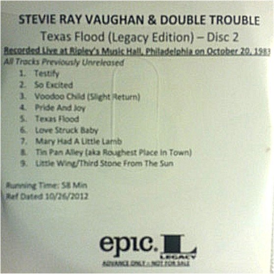 Stevie Ray Vaughan - Texas Flood Legacy Edition US Promo