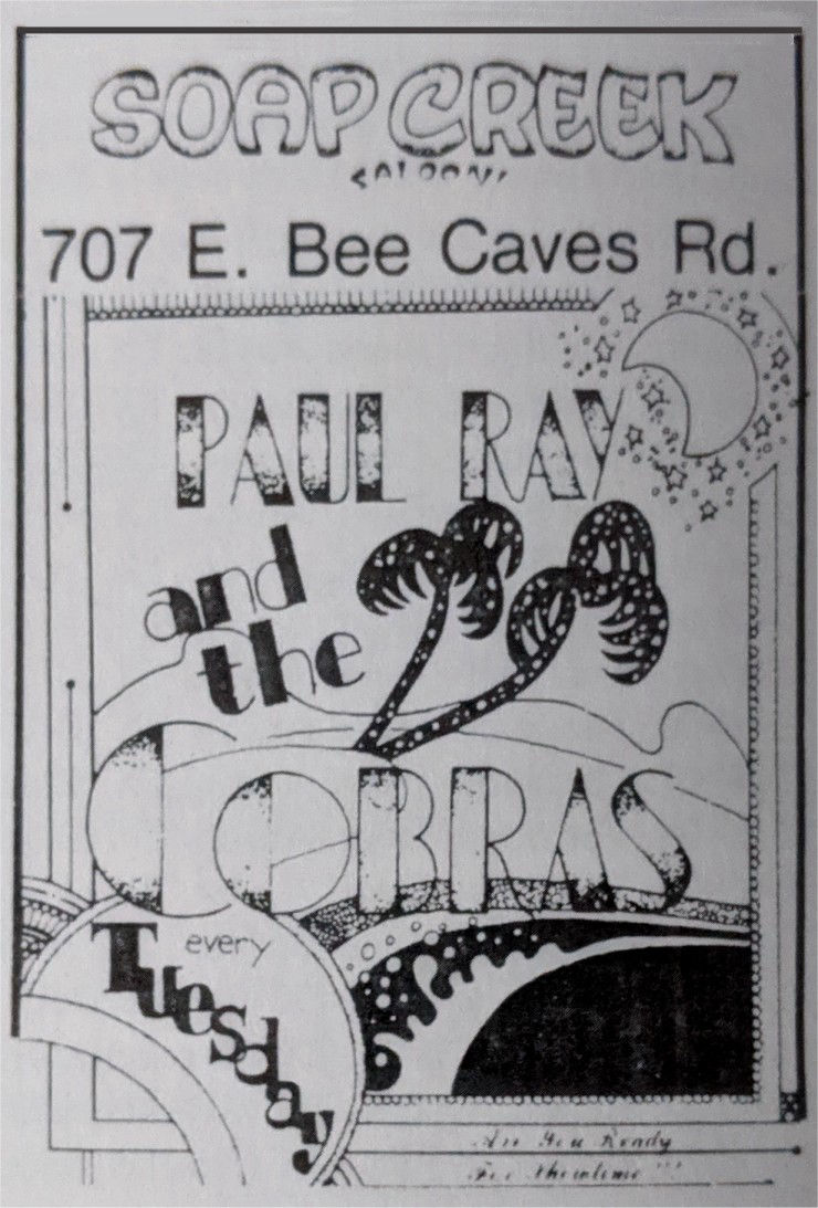 Paul Ray and the Cobras Newspaper Advert