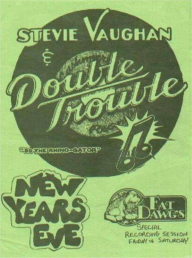 Early Stevie Ray Vaughan and Double Trouble Gig Poster