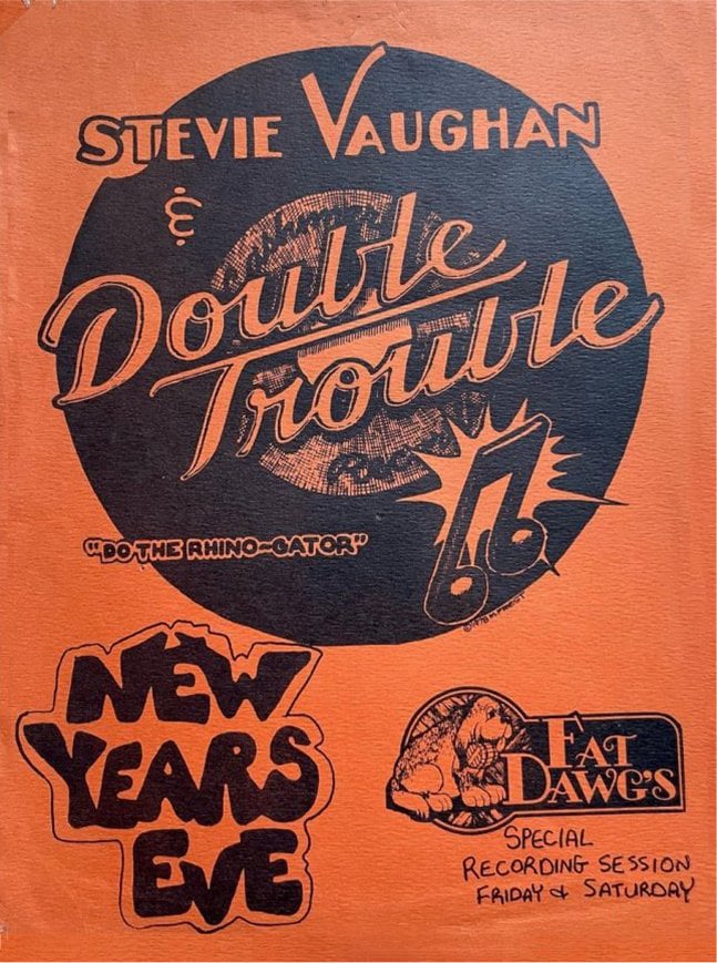 Early Stevie Ray Vaughan and Double Trouble Gig Poster