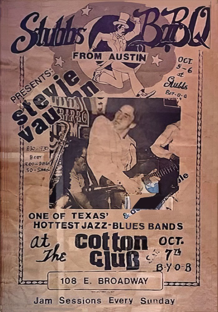 Early Stevie Ray Vaughan and Double Trouble Gig Poster