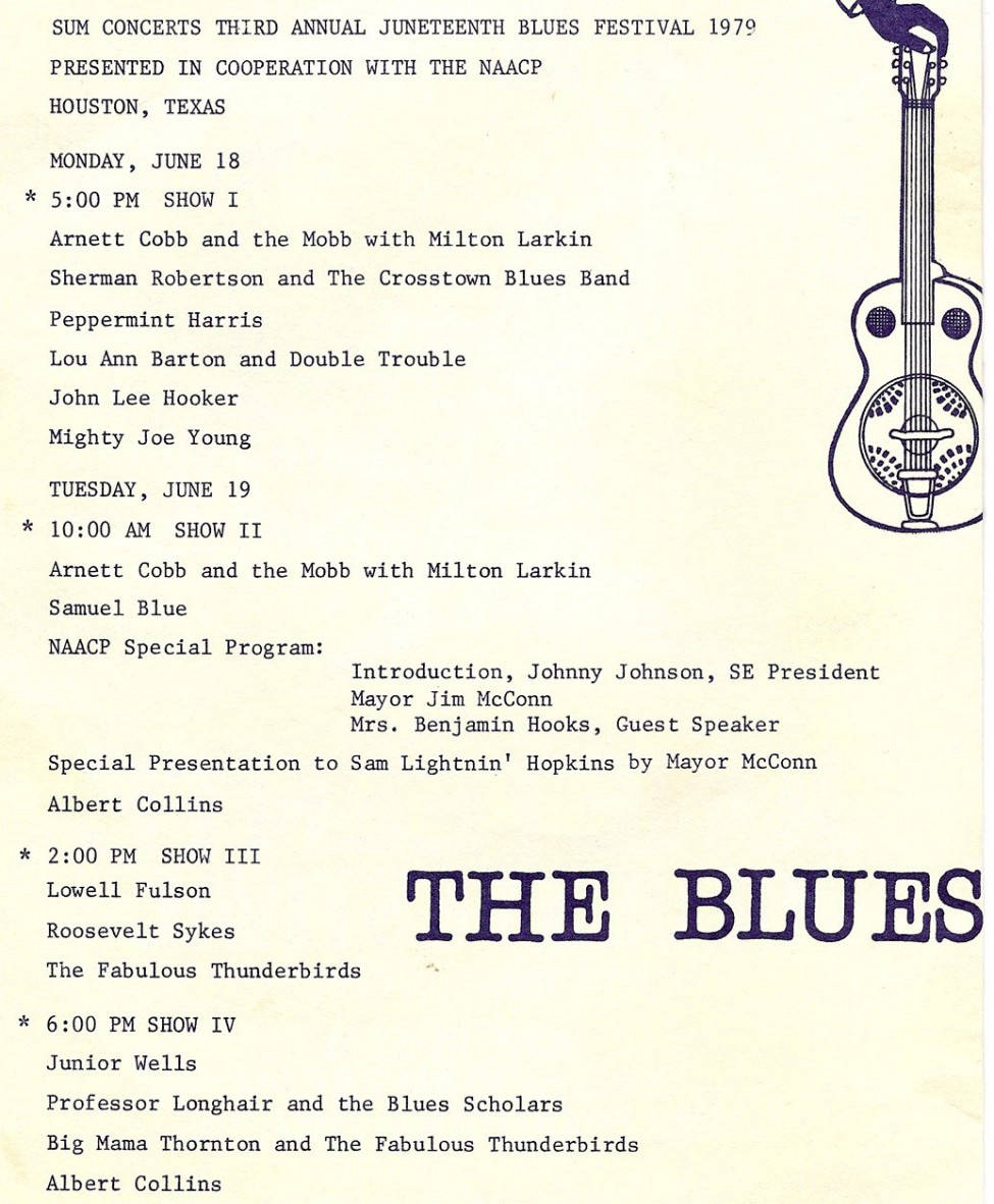 1979 Juneteenth Blues Festival