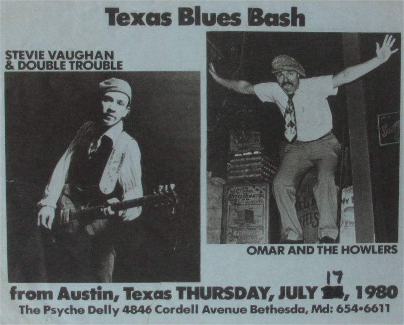 Early Stevie Ray Vaughan and Double Trouble Gig Poster