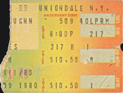 1980 Double Trouble Ticket Stub