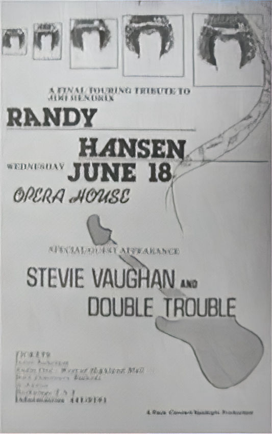 Early Stevie Ray Vaughan and Double Trouble Gig Poster